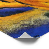 Franz Marc Little Yellow Horses Poster (Ecke)