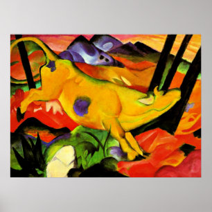 Franz Marc Malerei, Die gelbe Kuh Poster