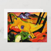 Franz Marc Malerei, Die gelbe Kuh Postkarte (Vorne/Hinten)