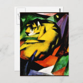 Franz Marc Malerei, Tiger Postkarte (Vorne/Hinten)