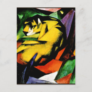 Franz Marc Malerei, Tiger Postkarte