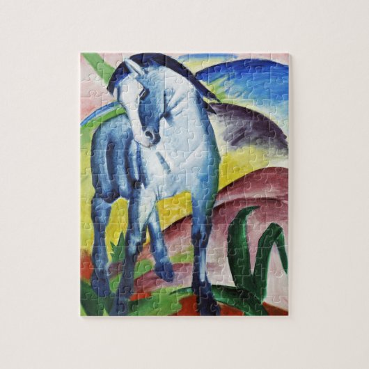 Franz Marc Modernes Blaues Pferd I Expressionistis Puzzle (Vertikal)