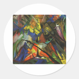 Franz Marc - Öl-Leinwand-Licht-Kugel Tirols Tirol Runder Aufkleber