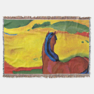 Franz Marc - Pferd in einer Landschaft gemalt Decke