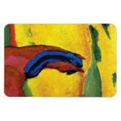 Franz Marc - Pferd in einer Landschaft gemalt Magnet (Horizontal)