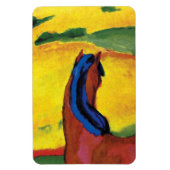 Franz Marc - Pferd in einer Landschaft gemalt Magnet (Vertikal)