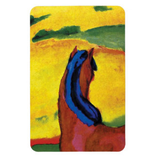 Franz Marc - Pferd in einer Landschaft gemalt Magnet