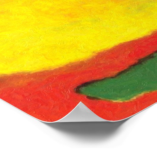 Franz Marc - Pferd in einer Landschaft gemalt Poster (Ecke)