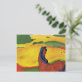 Franz Marc - Pferd in einer Landschaft Postkarte (Stehend Vorderseite)