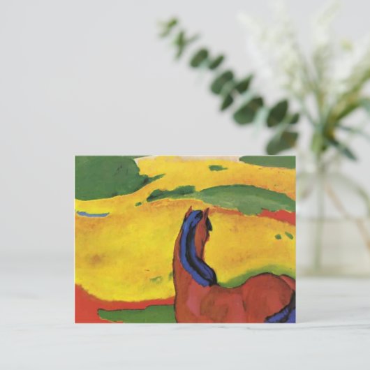 Franz Marc - Pferd in einer Landschaft Postkarte (Stehend Vorderseite)