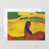 Franz Marc - Pferd in einer Landschaft Postkarte (Vorne/Hinten)