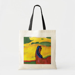 Franz Marc - Pferd in einer Landschaftsmalerei Tragetasche