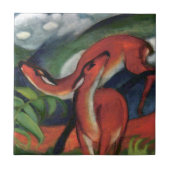 Franz Marc Red Deer Berühmtes Gemälde Fliese (Vorderseite)