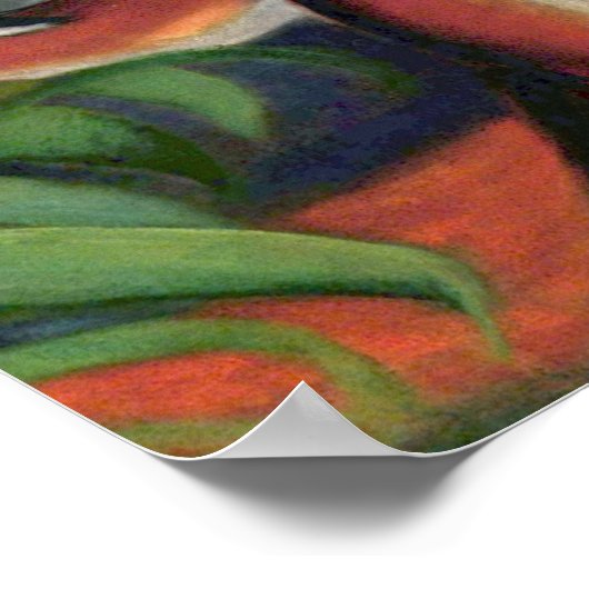 Franz Marc Red Deer Berühmtes Gemälde Poster (Ecke)