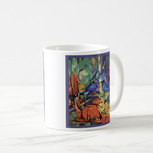 Franz Marc - Rogen-Damhirschkuh im Wald - Kaffeetasse (VorderseiteRechts)