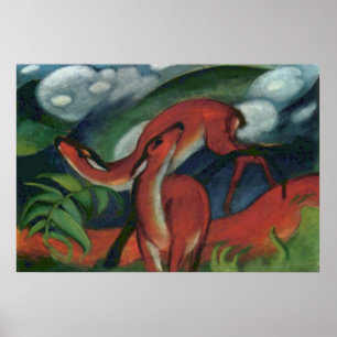 Franz Marc - Rotwild II 1912 Forest Animal Fawn Poster