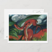 Franz Marc - Rotwild II 1912 Forest Animal Fawn Postkarte (Vorne/Hinten)