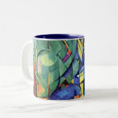 Franz Marc - Rotwild im Wald (ii) Zweifarbige Tasse (Vorderseite Links)