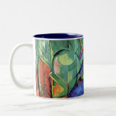 Franz Marc - Rotwild im Wald (ii) Zweifarbige Tasse (Links)