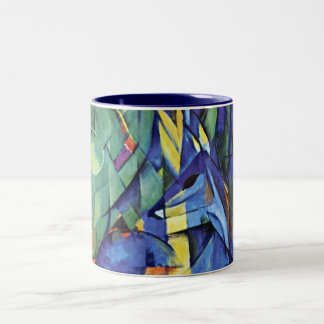 Franz Marc - Rotwild im Wald (ii) Zweifarbige Tasse