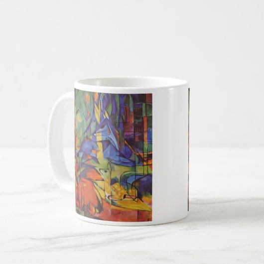 Franz Marc - Rotwild im Wald Kaffeetasse (Vorderseite Links)