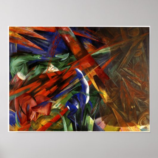 Franz Marc - Schicksal der Tiere, 1913 Poster (Vorne)