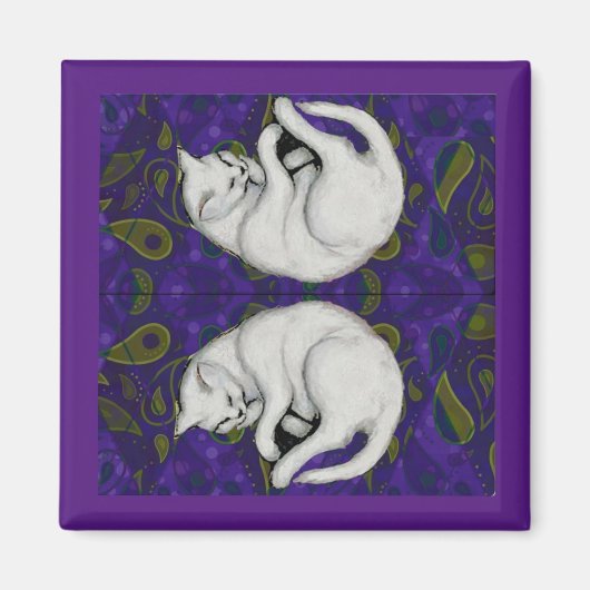 Franz Marc, Schlafen mit weißer Katze Magnet (Vorne)