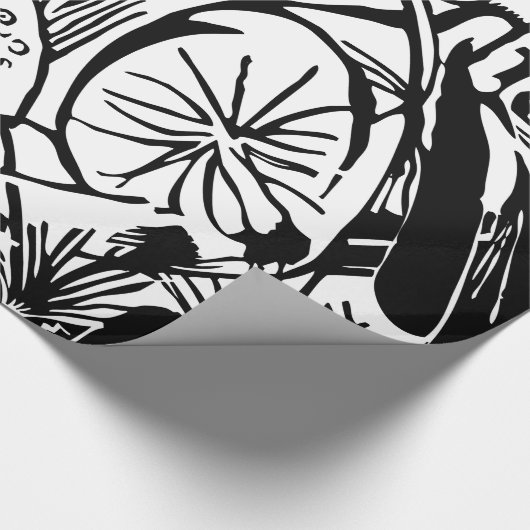 Franz Marc - Schwarz-Weiß-Tiger - Abstrakte Kunst Geschenkpapier (Ecke)