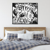Franz Marc - Schwarz-Weiß-Tiger - Abstrakte Kunst Leinwanddruck (Insitu (Schlafzimmer))