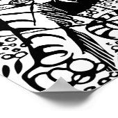 Franz Marc - Schwarz-Weiß-Tiger - Abstrakte Kunst Poster (Ecke)