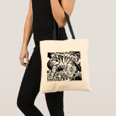 Franz Marc - Schwarz-Weiß-Tiger - Abstrakte Kunst Tragetasche (Vorderseite (Produkt))