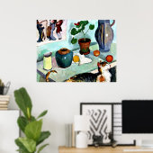 Franz Marc - Stillleben mit Katze Poster (Heimbüro)