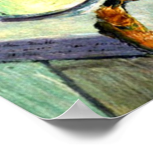 Franz Marc - Stillleben mit Katze Poster (Ecke)