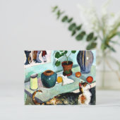 Franz Marc - Stillleben mit Katze Postkarte (Stehend Vorderseite)