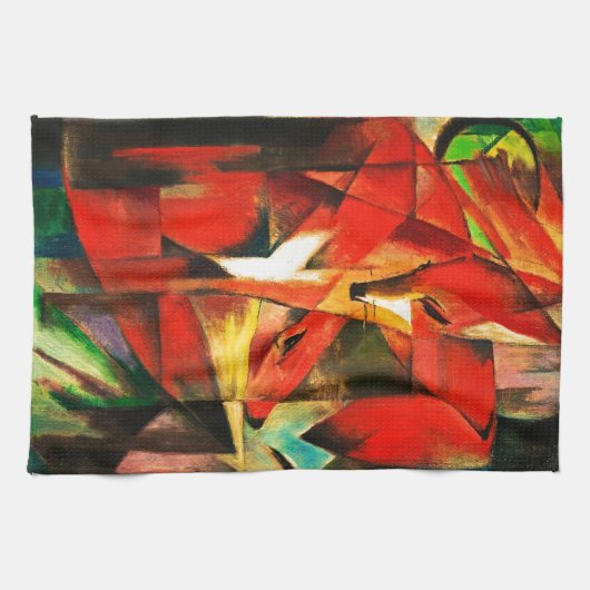 Franz Marc The Foxes Red Fox German Handtuch (Horizontal)