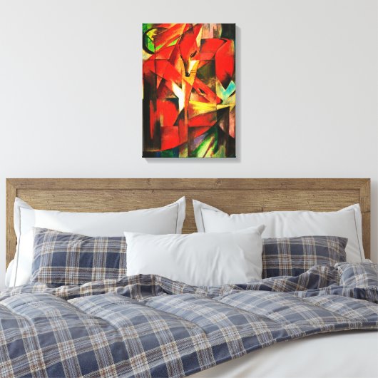 Franz Marc The Foxes Red Fox German Leinwanddruck (Insitu (Schlafzimmer))