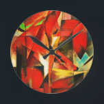 Franz Marc The Foxes Red Fox German Runde Wanduhr<br><div class="desc">Franz Marc The Foxes Franz Marc war ein deutscher Maler und Printmacher, einer der wichtigsten Persönlichkeiten der deutschen expressionistischen Bewegung. Er war Gründungsmitglied des Blaue Reiter (Der Blaue Rider), einer Zeitschrift, deren Name später zum Synonym für den Kreis der daran beteiligten Künstler wurde. In Paris besuchte Marc künstlerische Kreise und...</div>