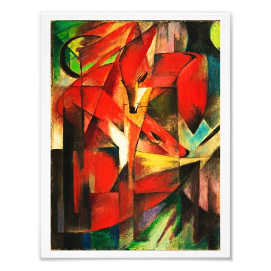 Franz Marc The Foxes Red Fox Moderne Kunst Malerei Fotodruck (Vorne)