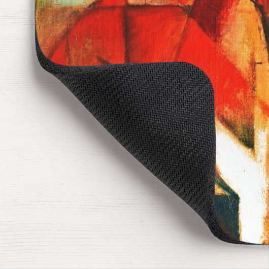 Franz Marc The Foxes Red Fox Moderne Kunst Malerei Mousepad (Ecke)
