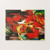 Franz Marc The Foxes Red Fox Moderne Kunst Malerei Puzzle (Horizontal)