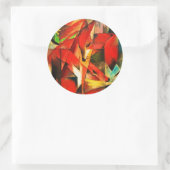 Franz Marc The Foxes Red Fox Moderne Kunst Malerei Runder Aufkleber (Tasche)
