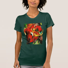Franz Marc The Foxes Red Fox Moderne Kunst Malerei T-Shirt