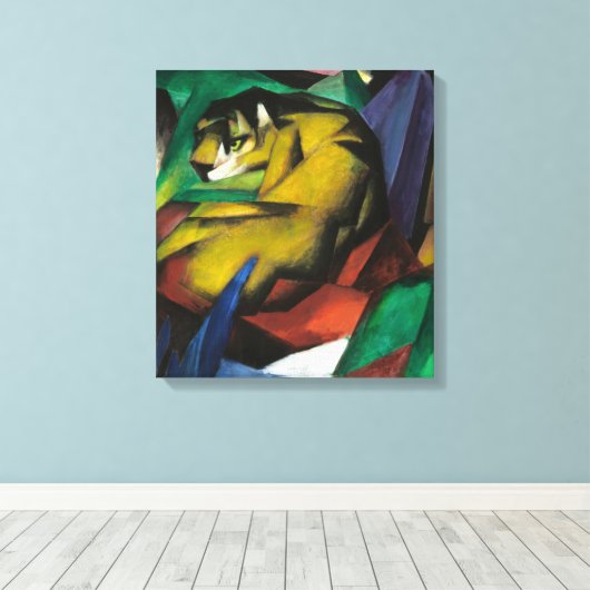 Franz Marc The Tiger Leinwanddruck (Insitu (Holzboden))
