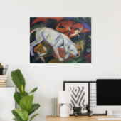 Franz Marc - Three Animals 1912 Hundfox Cat Oil Poster (Heimbüro)