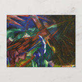 Franz Marc Tier Schicksale Rot Blau Expressionisti Postkarte (Vorderseite)