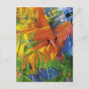 Franz Marc - Tiere in einer Landschaft Postkarte