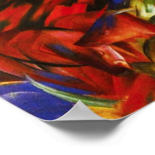 Franz Marc Tierschick Poster (Ecke)