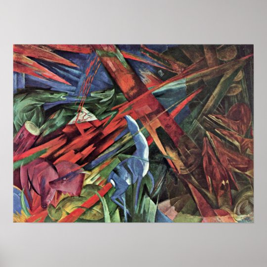 Franz Marc - Tierschicksale Poster | Zazzle.de