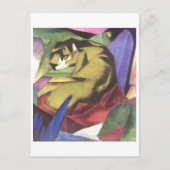 Franz Marc - Tiger 1912 Cat Jungle Leinwand Gelb Postkarte (Vorderseite)