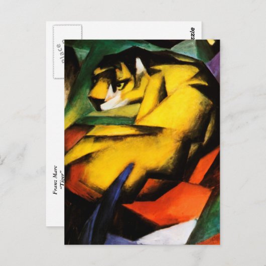 Franz Marc - Tiger Postkarte (Vorne/Hinten)